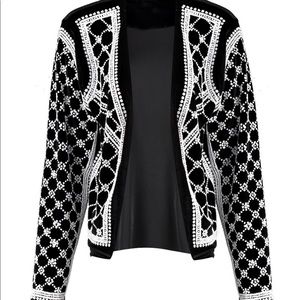 Boohoo Beaded Velvet Jacket